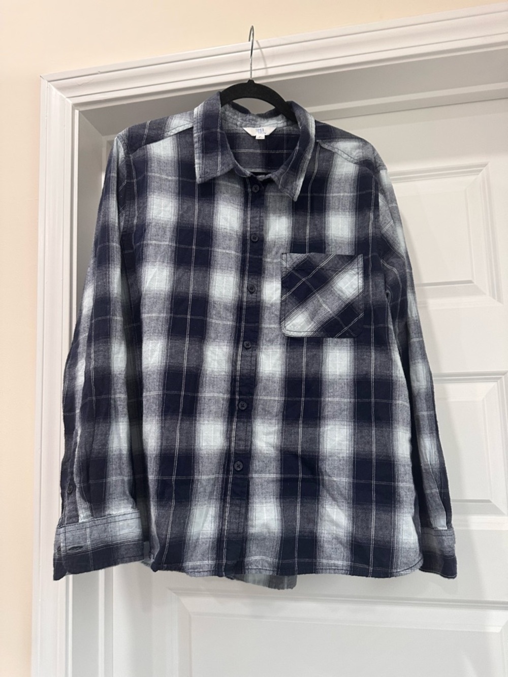 100% Cotton Plaid Button-Down Size XL by Time and Tru